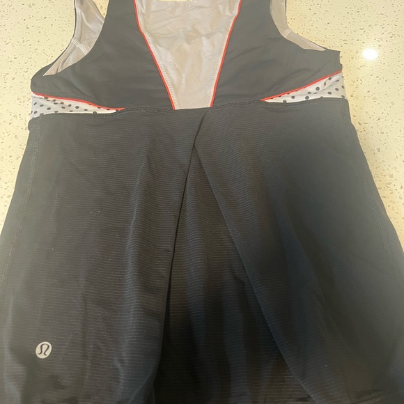 Lululemon polka dot black racerback workout tank top . - Picture 3 of 7